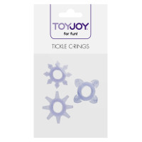 Набір кілець з 3 кілець на пеніс Toy Joy - Tickle C-Rings PURPLE, 10310-PURPLE