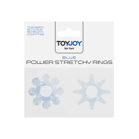 Набір з 2 шт кілець на пеніс Toy Joy - Power Stretchy Rings 2pcs Blue, 10459-BLUE