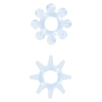 Набір з 2 шт кілець на пеніс Toy Joy - Power Stretchy Rings 2pcs Blue, 10459-BLUE