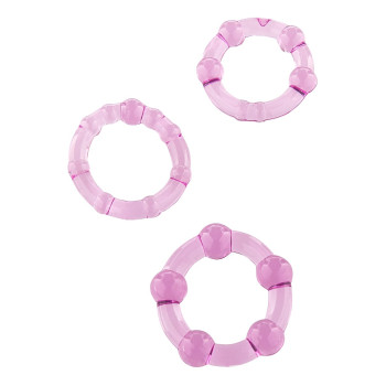Набор из 3 шт эрекционных колец STAY HARD - Three Rings Purple, 35500-PURPLE