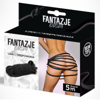 Мотузка для зв'язування Linki - Fantazje BDSM Lina 5m Black, 2900114