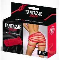 Мотузка для зв'язування Linki - Fantazje BDSM Lina 5m Red, 2900115