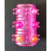 Насадка тунель з кульками BI-010045Q Pink