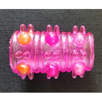 Насадка тунель з кульками BI-010045Q Pink