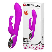 Вибратор с клиторальным стимулятором и функцией нагрева Pretty Love - HOT, BI-014109-1