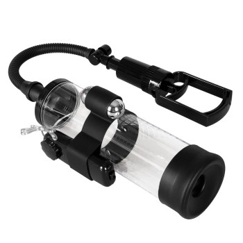 Вакуумная помпа с вибрацией Boss Series: Powerpump MAX Vibrating - Black&Clear, BS6000035