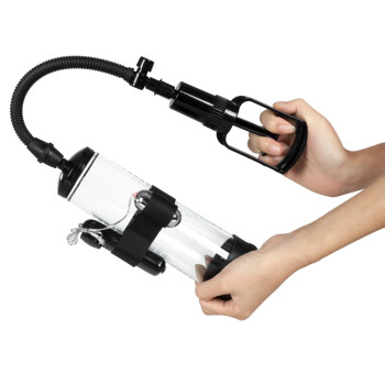 Вакуумная помпа с вибрацией Boss Series: Powerpump MAX Vibrating - Black&Clear, BS6000035