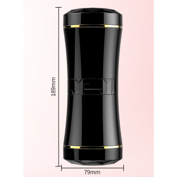 Мастурбатор із двома входами FOX Masturbation Cup - Double Ends black, BS6300035