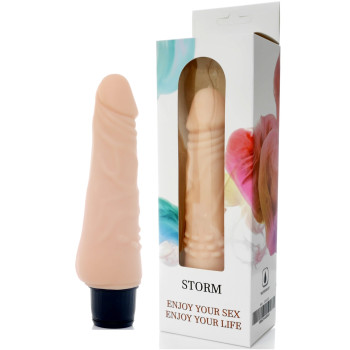 Вибратор BOSS Cyberskin - STORM, ( 12 режимов вибрации, длина 18,5 см, диаметр 4,5 см ) BS4400003