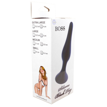 Анальный плаг Silicone Plug Black - Large, BS6400094