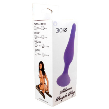 Анальный плаг Silicone Plug Purple - Large, BS6400090
