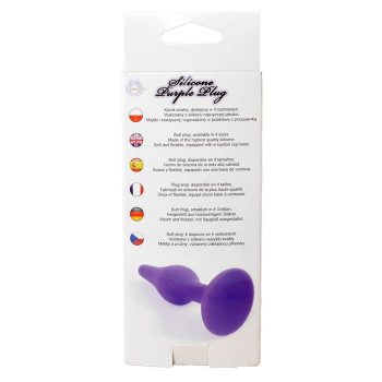 Анальный плаг Silicone Plug Purple - Large, BS6400090