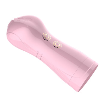 Мастурбатор с вибростимуляцией FOXSHOW Vibrating and Flashing Masturbation Cup Pink USB 7+7 Function, BS6300022