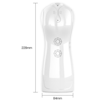 Мастурбатор з вібростимуляцією FOXSHOW Vibrating and Flashing Masturbation Cup White USB 7+7 Function, BS6300038