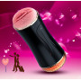 Мастурбатор з двома входами FOXSHOW Vibrating Masturbation Cup USB 10 + Interactive Function Black, BS6300045