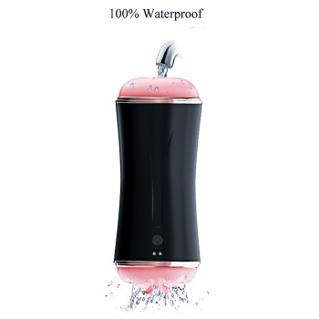 Мастурбатор з двома входами FOXSHOW Vibrating Masturbation Cup USB 10 + Interactive Function Black, BS6300045