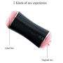 Мастурбатор з двома входами FOXSHOW Vibrating Masturbation Cup USB 10 + Interactive Function Black, BS6300045