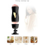 Мастурбатор із двома входами на присосці Boss Series: Vibrating Masturbation Cup Black, BS6300056