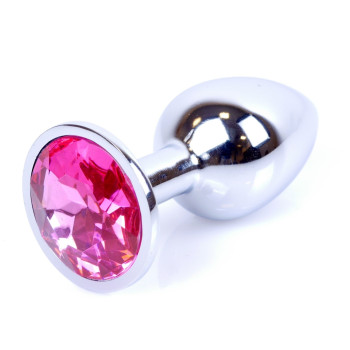 Анальний затор Boss Series - Jewellery Silver PLUG Pink S, BS6400008