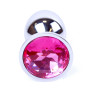 Анальний затор Boss Series - Jewellery Silver PLUG Pink S, BS6400008