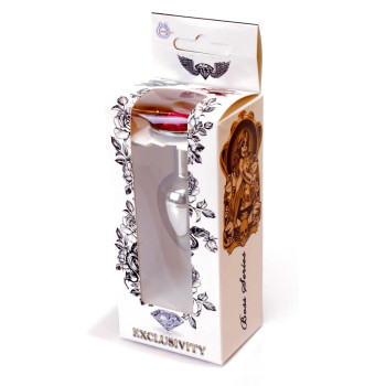 Анальний затор Boss Series - Jewellery Silver PLUG Pink S, BS6400008