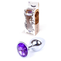 Анальний затор Boss Series - Jewellery Silver PLUG Purple S, BS6400009
