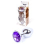 Анальная пробка Boss Series - Jewellery Silver PLUG Purple S, BS6400009