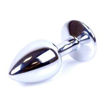 Анальная пробка Boss Series - Jewellery Silver PLUG Purple S, BS6400009