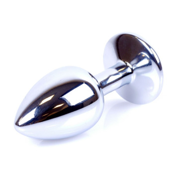 Анальная пробка Boss Series - Jewellery Silver PLUG Green S, BS6400011