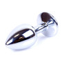 Анальная пробка Boss Series - Jewellery Silver PLUG Green S, BS6400011