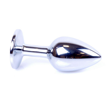 Анальная пробка Boss Series - Jewellery Silver PLUG Green S, BS6400011
