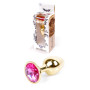 Анальний затор Boss Series - Jewellery Gold PLUG Pink S, BS6400017