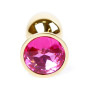 Анальний затор Boss Series - Jewellery Gold PLUG Pink S, BS6400017