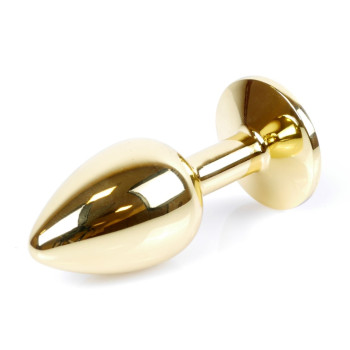 Анальний затор Boss Series - Jewellery Gold PLUG Pink S, BS6400017