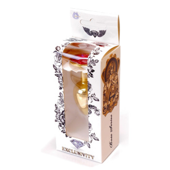 Анальний затор Boss Series - Jewellery Gold PLUG Pink S, BS6400017