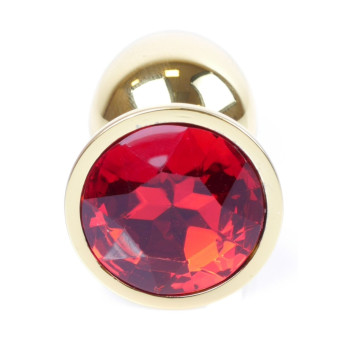 Анальная пробка Boss Series - Jewellery Gold PLUG Red S, BS6400019