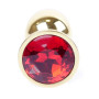 Анальная пробка Boss Series - Jewellery Gold PLUG Red S, BS6400019
