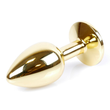 Анальная пробка Boss Series - Jewellery Gold PLUG Light Blue S, BS6400022