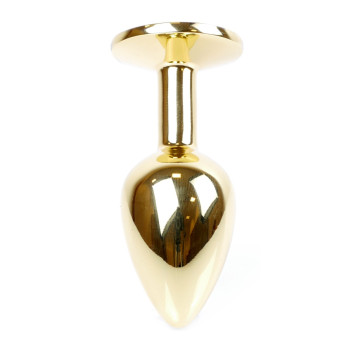 Анальная пробка Boss Series - Jewellery Gold PLUG Light Blue S, BS6400022