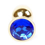 Анальная пробка Boss Series - Jewellery Gold PLUG Dark Blue S, BS6400023