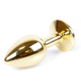 Анальная пробка Boss Series - Jewellery Gold PLUG Dark Blue S, BS6400023