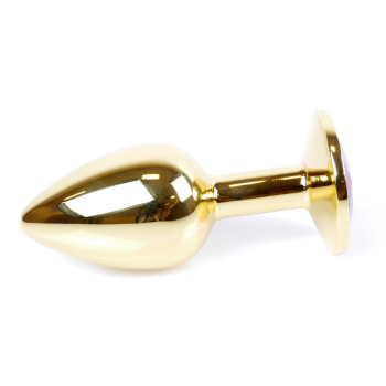 Анальная пробка Boss Series - Jewellery Gold PLUG Dark Blue S, BS6400023