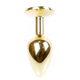 Анальная пробка Boss Series - Jewellery Gold PLUG Dark Blue S, BS6400023