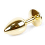Анальная пробка Boss Series - Jewellery Gold PLUG Green S, BS6400024