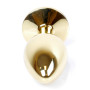 Анальная пробка Boss Series - Jewellery Gold PLUG Green S, BS6400024