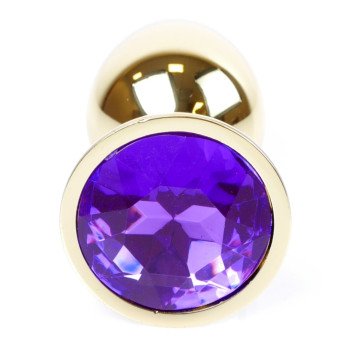 Анальная пробка Boss Series - Jewellery Gold PLUG Purple S, BS6400025