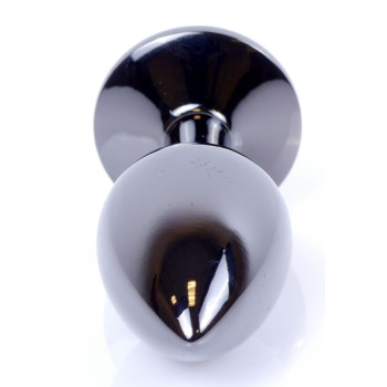 Анальная пробка Boss Series - Jewellery Dark Silver PLUG Light Blue S, BS6400031