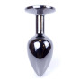 Анальная пробка Boss Series - Jewellery Dark Silver PLUG Light Blue S, BS6400031
