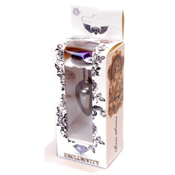 Анальная пробка Boss Series - Jewellery Dark Silver PLUG Purple S, BS6400034