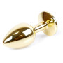 Анальная пробка Boss Series - Jewellery Gold PLUG Clear S, BS6400021